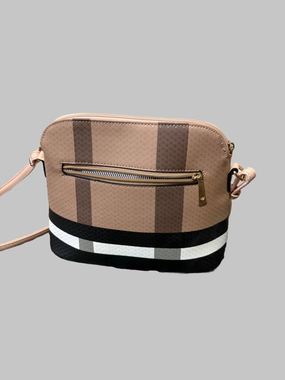Burberry Blush Pink Crossbody with Signature Stripes and Tassel - Picture 4 of 6